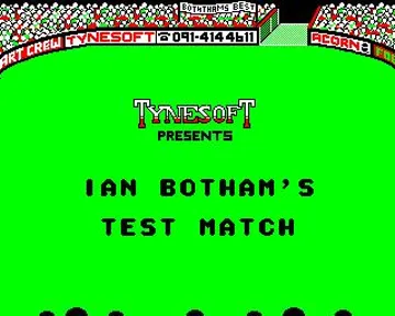 Ian Botham's Test Match (198x)(Tynesoft)[b] screen shot title